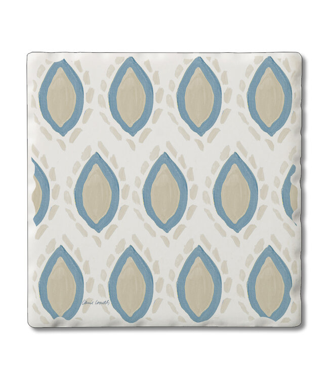 Highland Home Coastal Flare Sandy Coastal Blues Collection Single Tile