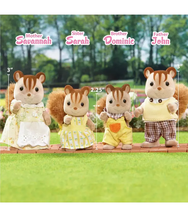 Epoch Walnu Squirrel Family Calico Critters