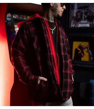 Sullen So Cal Hooded Jacket Black Red