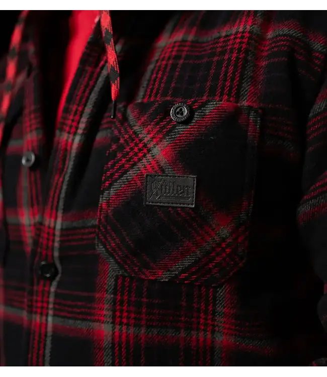 Sullen So Cal Hooded Jacket Black Red