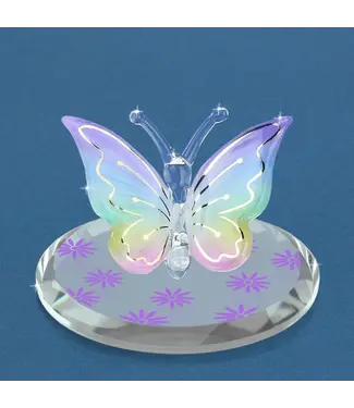 Glass Baron Butterfly Lavender Rainbow