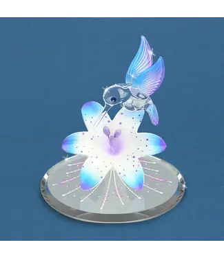Glass Baron HUMMINGBIRD BLUE LILY 2