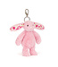 Jellycat Inc Blushkin Blossom Bunny Bag Charm