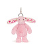 Jellycat Inc Blushkin Blossom Bunny Bag Charm