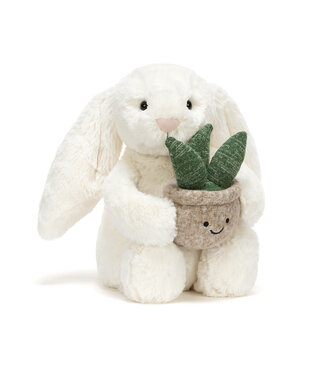 Jellycat Inc Cream Bunny with Plant
