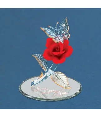 Glass Baron Butterfly I Love You