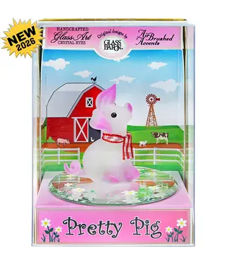 Glass Baron Pretty Pink Pig