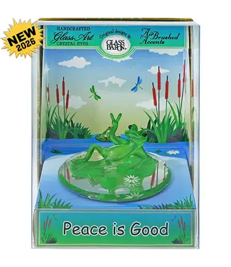 Glass Baron Frog Peace Is Good