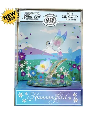 Glass Baron Hummingbird Blue