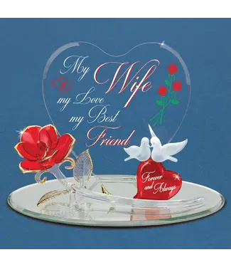 Glass Baron Rose With Doves My Wife