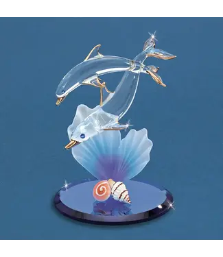 Glass Baron Dolphin and Baby S3 267