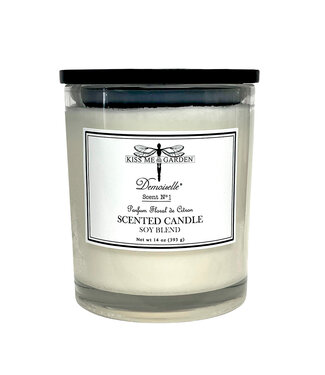 Kiss Me In The Garden NEW Demoiselle 14 oz wax candle in glass