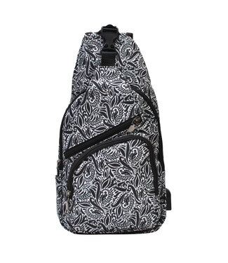 Calla Products LLC Anti-Theft Daypack Large Black Paisley