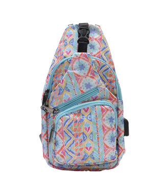Calla Products LLC Anti-Theft Daypack LG Watercolor Bohemian