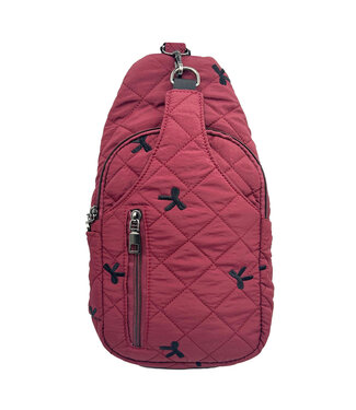 Calla Products LLC Sonoma Antitheft Daypack Red Quilted with Bows