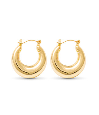 Amanda Blu Bella Polished Bold Hoop Gold