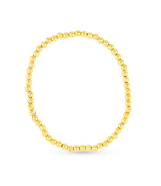 Amanda Blu Gold 4mm Beaded Stretch Bracelet