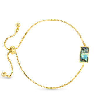 Amanda Blu Gold Abalone Blue RecBluegle Bracelet