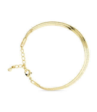 Amanda Blu Gold Herringbone Chain Bracelet