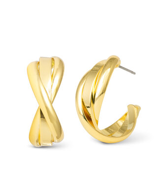 Amanda Blu Grace Polished Twist Huggie Gold