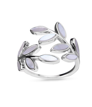 Amanda Blu Mother of Pearl Vine Ring - Size 7 Silver