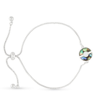 Amanda Blu Silver Abalone & CZ Blue Circle Bracelet