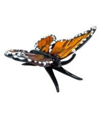 Gift Essentials Milano Glass Orange Butterfly