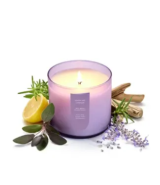 Cue Candles 14 OZ FROSTED PURPLE LEMON LAVENDER