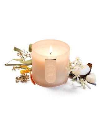 Cue Candles 8.5 OZ FROSTED PINK COCONUT ROSEWOOD