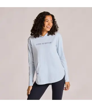 Life Is Good Womens Crusher-Flex Hoodie Crafty LIG Glacier Blue