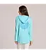 Life Is Good Womens New Long Sleeve Hooded Cr Burst Symmetry Aqua Blue