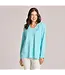 Life Is Good Womens New Long Sleeve Hooded Cr Burst Symmetry Aqua Blue