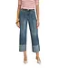 French Dressing Olivia Wide Cuffed Ankle Jean Lite Blue