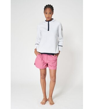 Batela USA Inc INTERLOCK HOODIE WITH ZIP AND POCKETS WHITE
