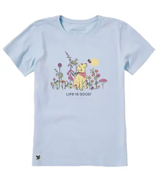 Life Is Good Womens Crusher Lite Dog Among Wildfl GlcBlu