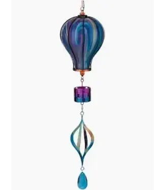 Regal Swirl Balloon Spinner Solar Lantern Purple
