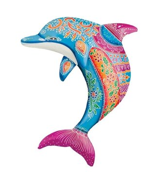 Regal Henna Dolphin Wall Decor Multi