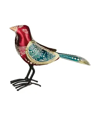 Regal Henna Bird Decor Red