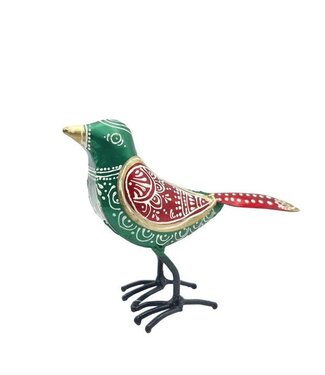 Regal Henna Bird Decor Green