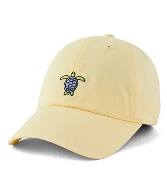 Life Is Good A Chill Cap Watercolor Turtle Sandy Yellow