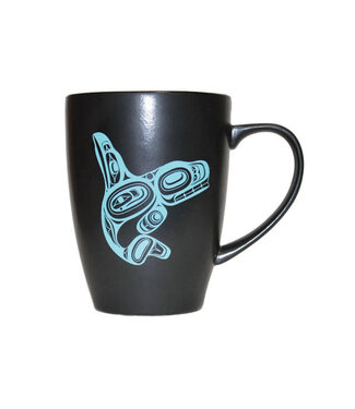 Native Northwest Black Mug-Whale by Ernest Swanson