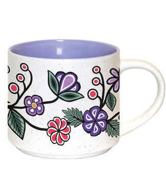 Native Northwest Ceramic Mug-Ojibwe Florals by Storm Angeconeb