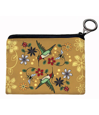 Native Northwest Coin Purse-Hummingbird Nenookaasi by Storm Angeconeb
