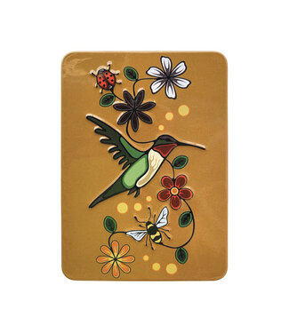 Native Northwest Embossed Metal Magnet-Hummingbird Nenookaasi by Storm