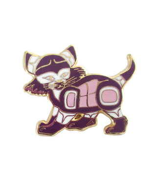 Native Northwest Enamel Pin-Cat by Ben Houstie