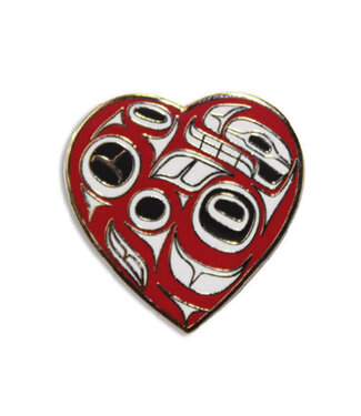 Native Northwest Enamel Pin-Heart by Ben Houstie