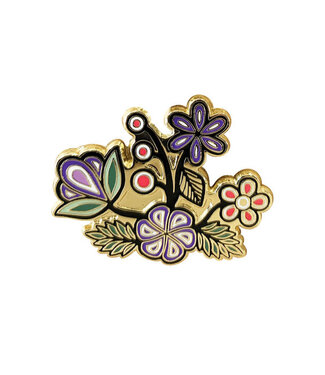 Native Northwest Enamel Pin-Ojibwe Florals by Storm Angeconeb
