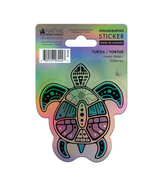 Native Northwest Holographic sticker-Turtle by Jason Adair