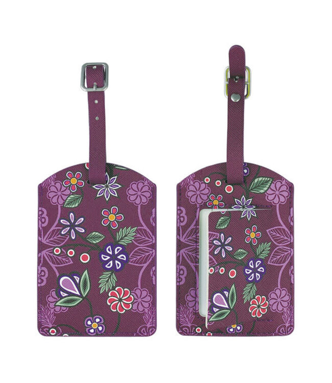 Native Northwest Luggage Tag-Ojibwe Florals by Storm Angeconeb