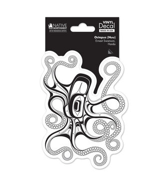 Native Northwest Premium Decal-Octopus Nuu by Ernest Swanson